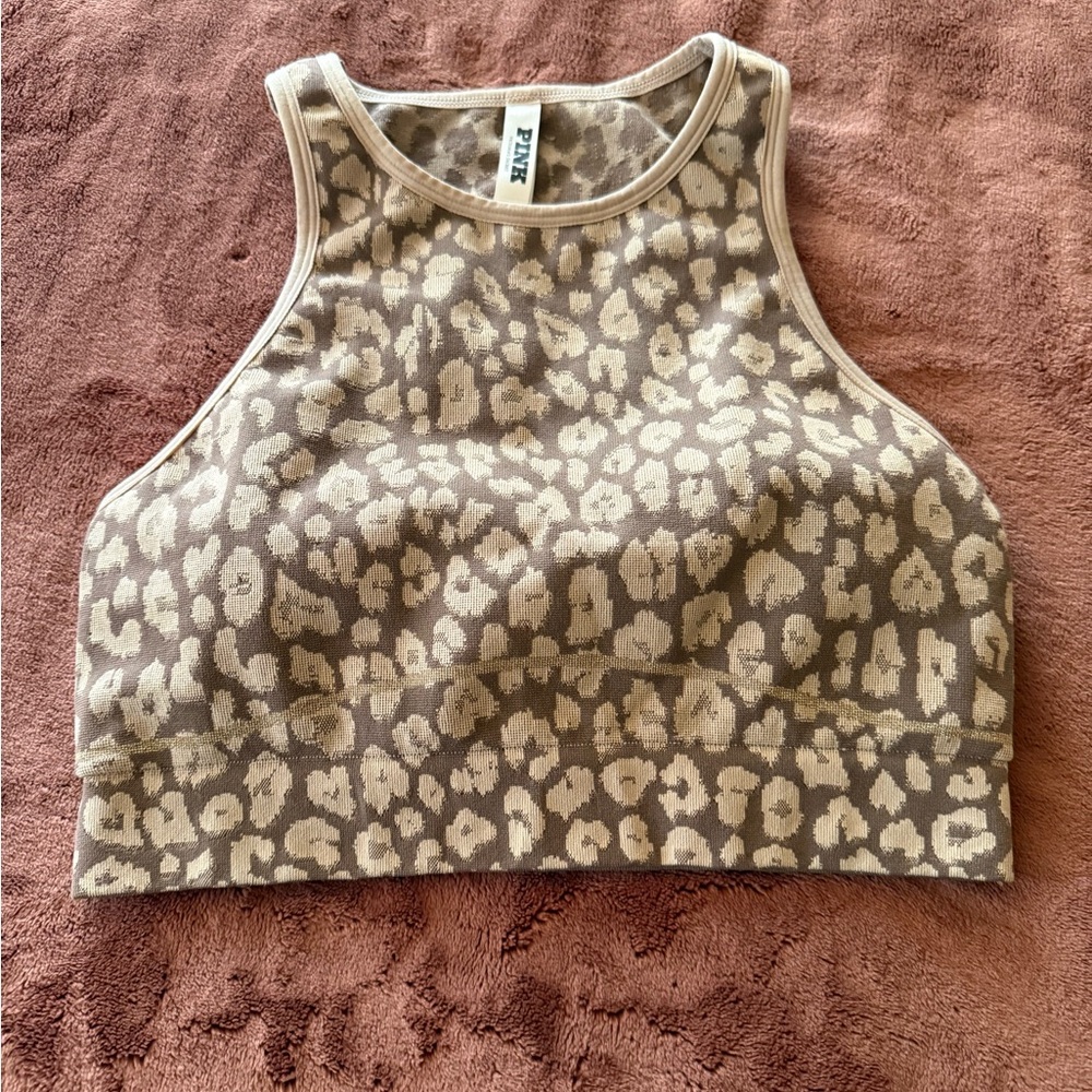 PINK Victoria's Secret Leopard Print Sports Bra Size Medium